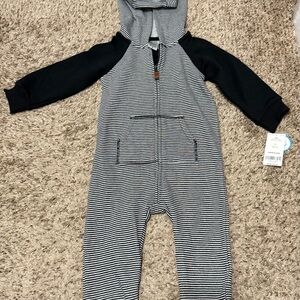 Carter’s Striped Hooded Baby Jumpsuit